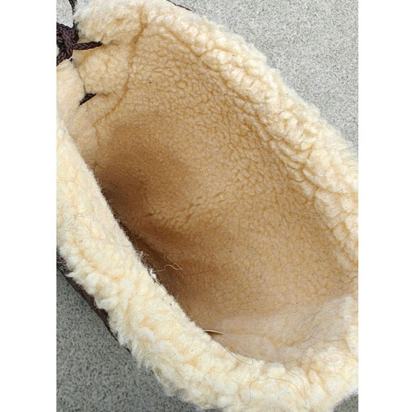 Brown L.L Bean slip on Quilted Shearling lined Boots - Picture 9 of 9